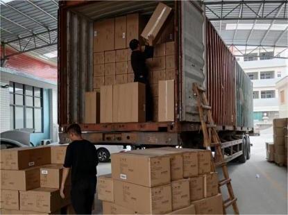 Containers loading before Chinese New Year